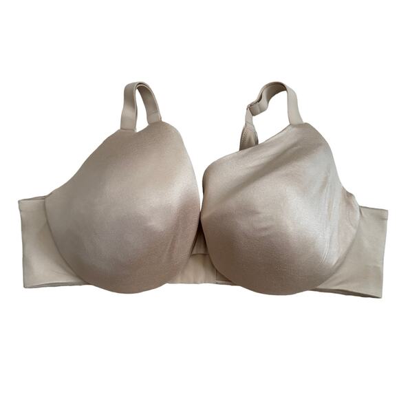 Cacique Cafe Beige Invisible Backsmoother Lightly Lined Full Coverage Bra 46C - Picture 2 of 7